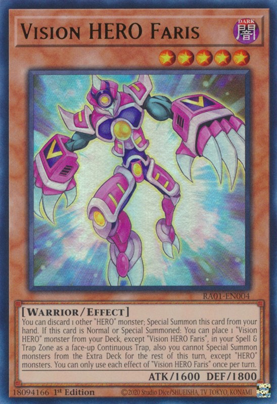 Vision HERO Faris [RA01-EN004] Ultra Rare | Odin's Place
