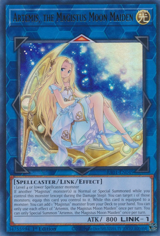 Artemis, the Magistus Moon Maiden [RA01-EN049] Ultra Rare | Odin's Place