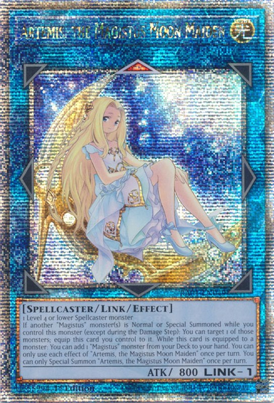 Artemis, the Magistus Moon Maiden [RA01-EN049] Quarter Century Secret Rare | Odin's Place