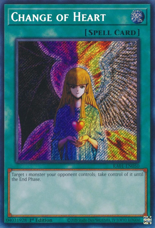 Change of Heart [RA01-EN050] Secret Rare | Odin's Place