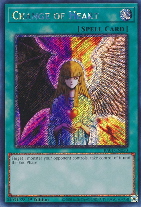 Change of Heart [RA01-EN050] Platinum Secret Rare | Odin's Place