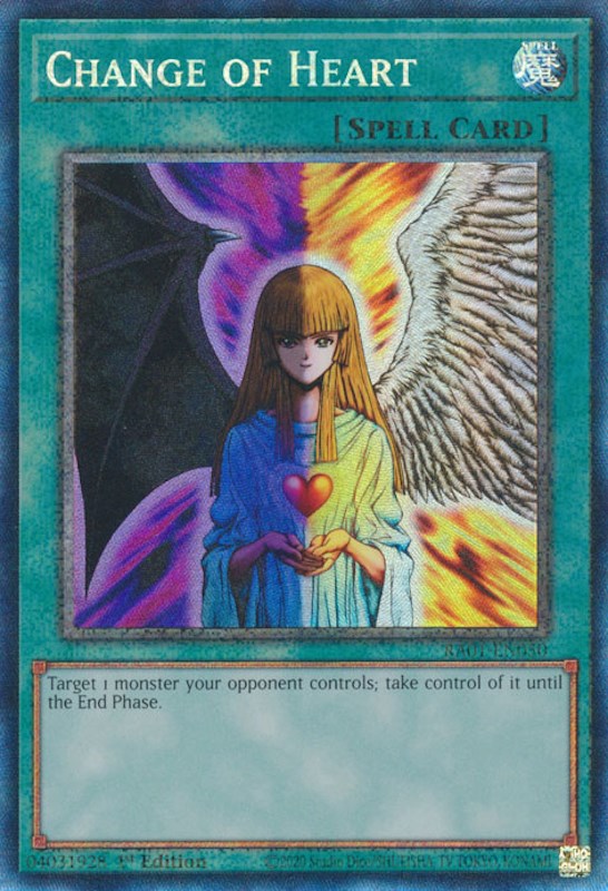 Change of Heart [RA01-EN050] Prismatic Collector's Rare | Odin's Place