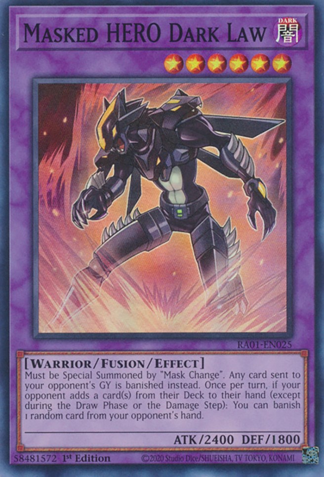 Masked HERO Dark Law [RA01-EN025] Super Rare | Odin's Place