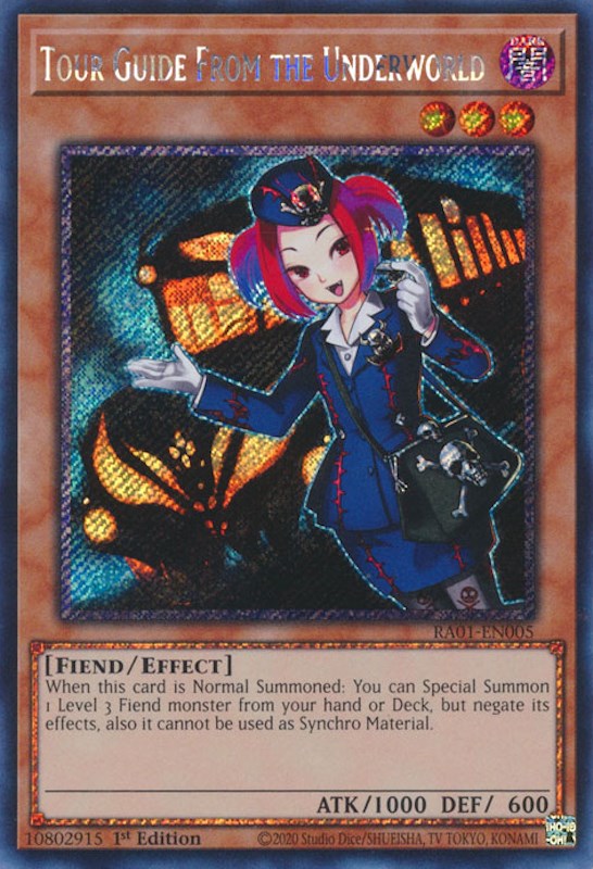 Tour Guide From the Underworld [RA01-EN005] Platinum Secret Rare | Odin's Place