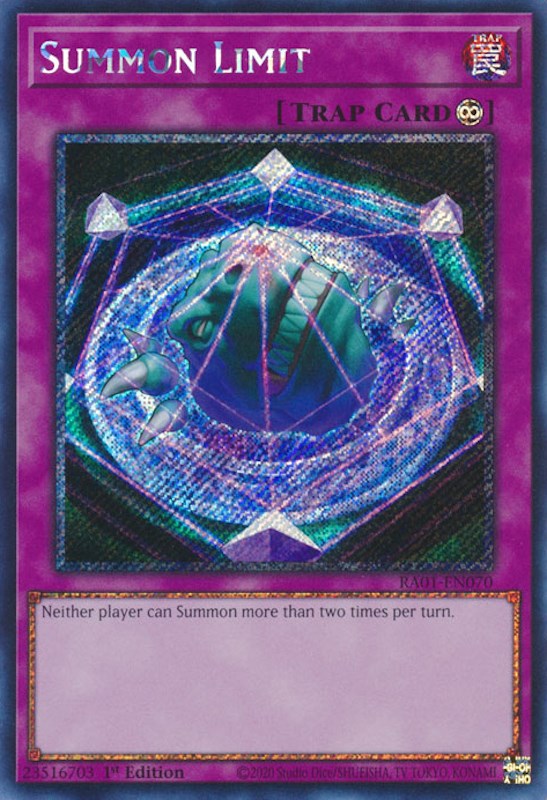 Summon Limit [RA01-EN070] Platinum Secret Rare | Odin's Place