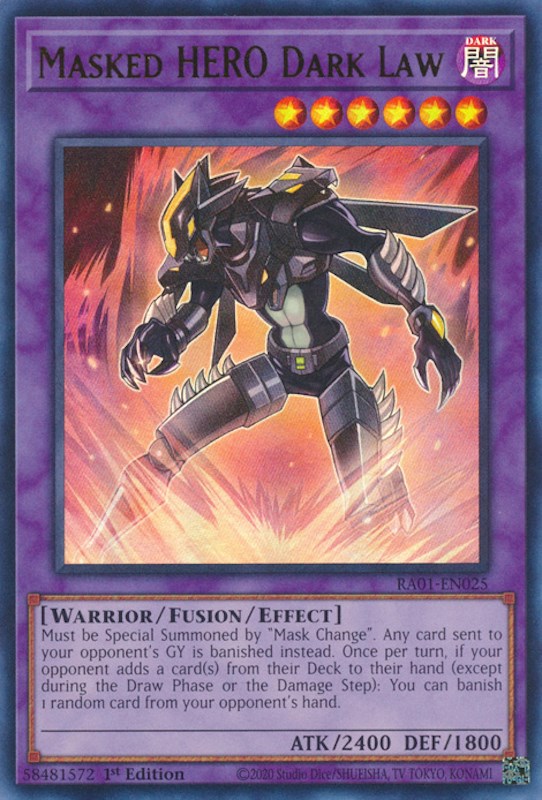Masked HERO Dark Law [RA01-EN025] Ultra Rare | Odin's Place