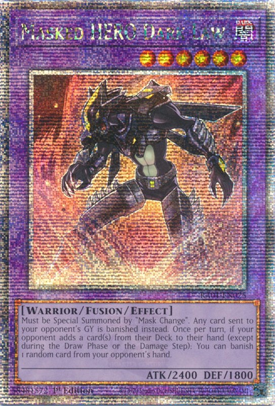 Masked HERO Dark Law [RA01-EN025] Quarter Century Secret Rare | Odin's Place