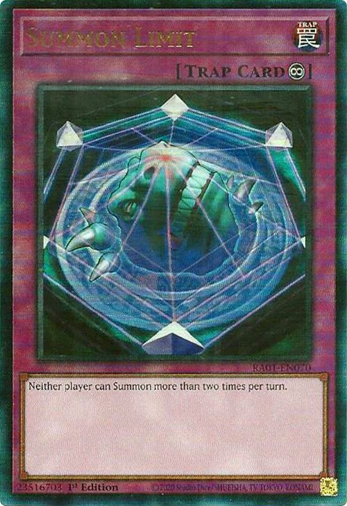 Summon Limit [RA01-EN070] Prismatic Ultimate Rare | Odin's Place