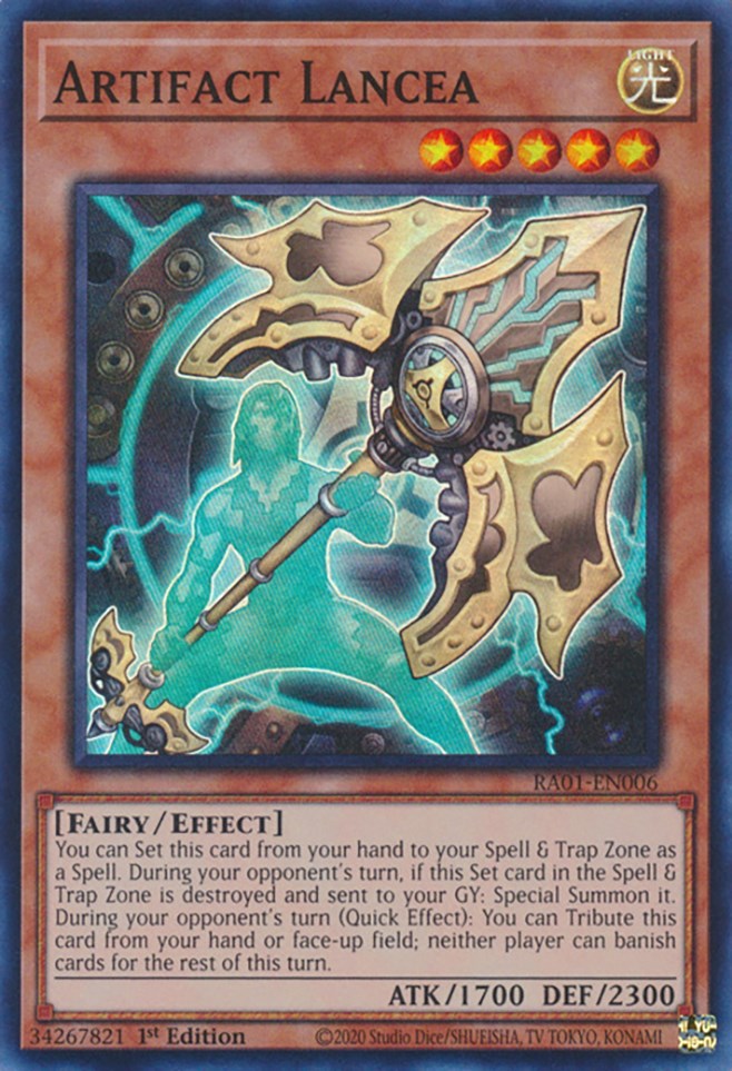 Artifact Lancea [RA01-EN006] Super Rare | Odin's Place