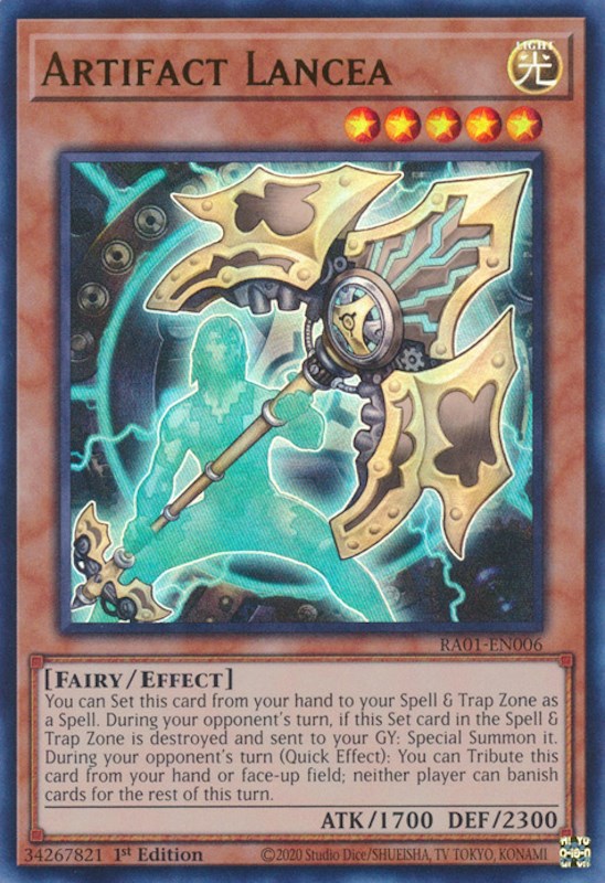 Artifact Lancea [RA01-EN006] Ultra Rare | Odin's Place