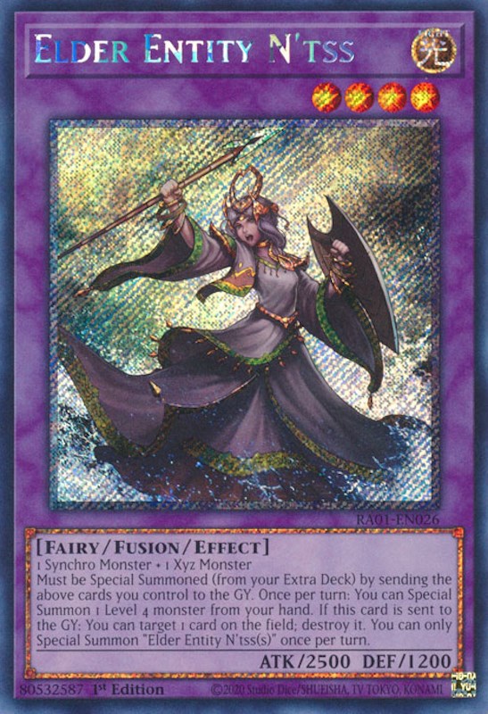 Elder Entity N'tss [RA01-EN026] Platinum Secret Rare | Odin's Place