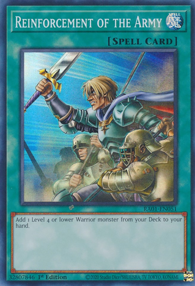 Reinforcement of the Army [RA01-EN051] Super Rare | Odin's Place
