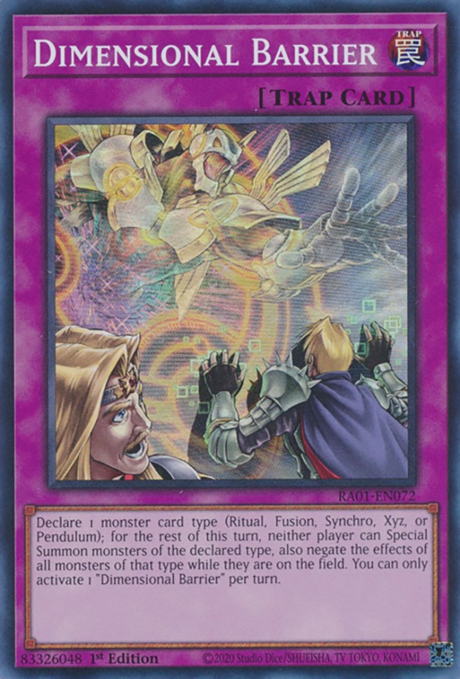 Dimensional Barrier [RA01-EN072] Super Rare | Odin's Place