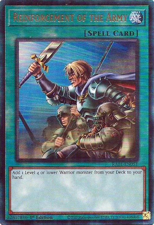 Reinforcement of the Army [RA01-EN051] Prismatic Ultimate Rare | Odin's Place