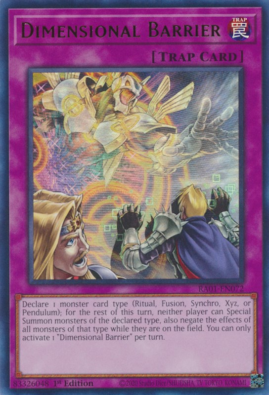 Dimensional Barrier [RA01-EN072] Ultra Rare | Odin's Place