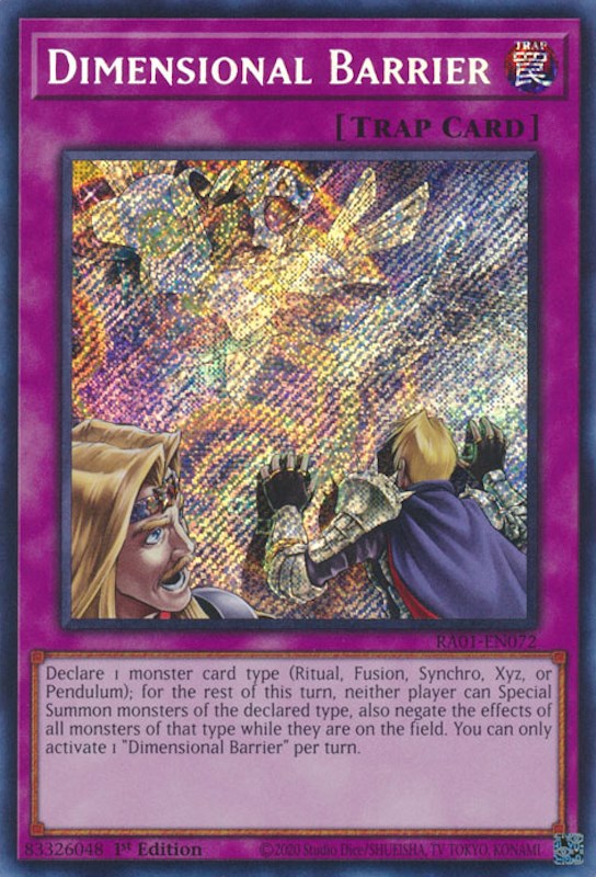 Dimensional Barrier [RA01-EN072] Secret Rare | Odin's Place