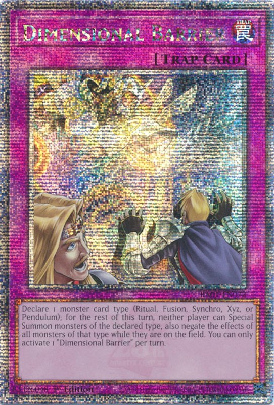 Dimensional Barrier [RA01-EN072] Quarter Century Secret Rare | Odin's Place