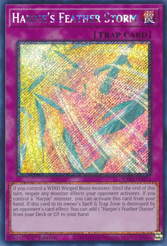Harpie's Feather Storm [RA01-EN073] Platinum Secret Rare | Odin's Place