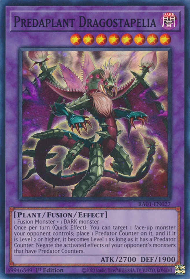Predaplant Dragostapelia [RA01-EN027] Super Rare | Odin's Place
