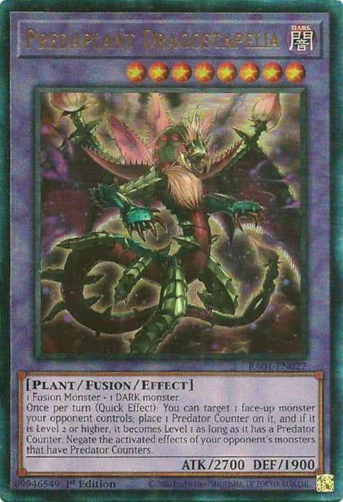 Predaplant Dragostapelia [RA01-EN027] Prismatic Ultimate Rare | Odin's Place