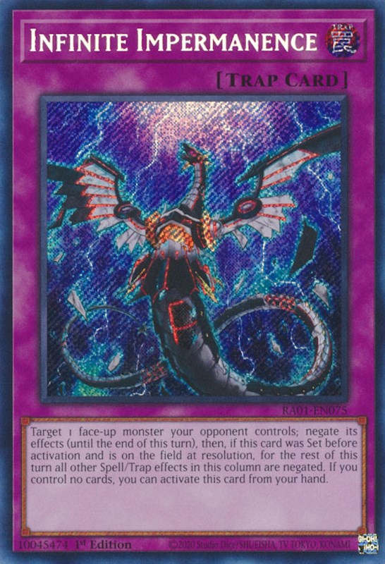 Infinite Impermanence [RA01-EN075] Secret Rare | Odin's Place