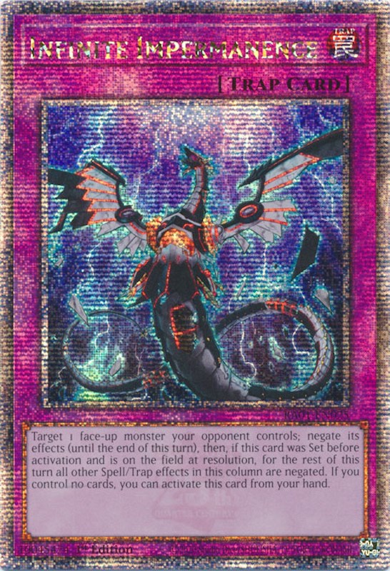 Infinite Impermanence [RA01-EN075] Quarter Century Secret Rare | Odin's Place