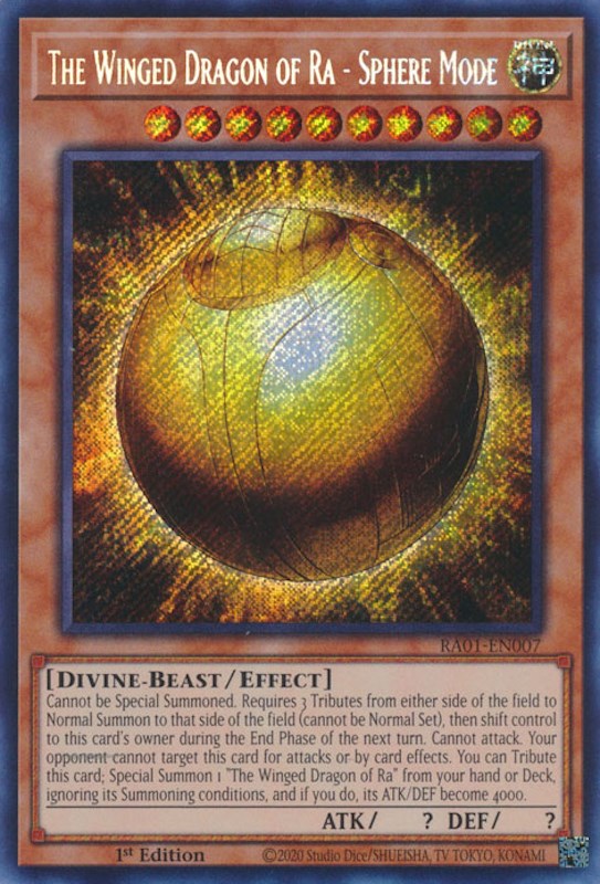 The Winged Dragon of Ra - Sphere Mode [RA01-EN007] Secret Rare | Odin's Place