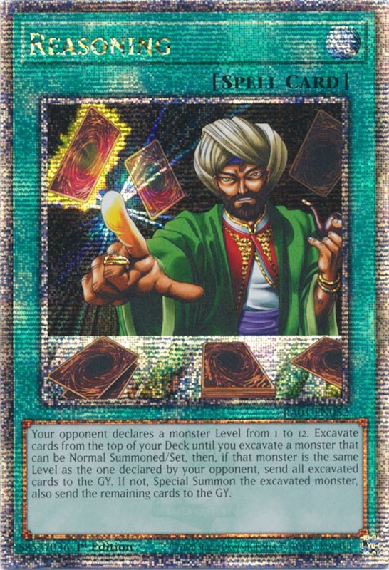 Reasoning [RA01-EN052] Quarter Century Secret Rare | Odin's Place