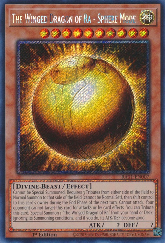 The Winged Dragon of Ra - Sphere Mode [RA01-EN007] Platinum Secret Rare | Odin's Place