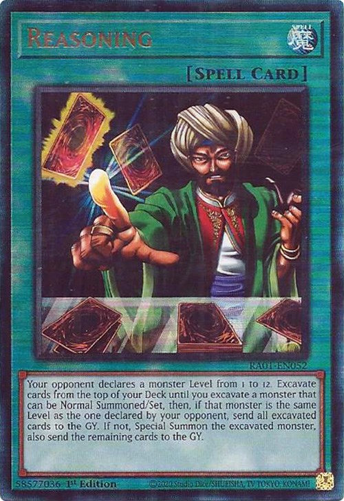 Reasoning [RA01-EN052] Prismatic Ultimate Rare | Odin's Place