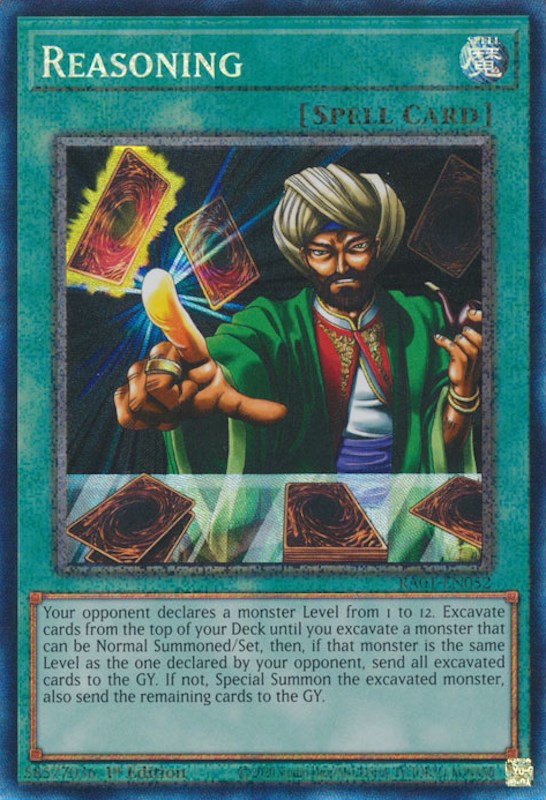 Reasoning [RA01-EN052] Prismatic Collector's Rare | Odin's Place