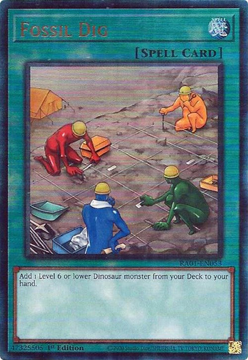 Fossil Dig [RA01-EN053] Prismatic Ultimate Rare | Odin's Place