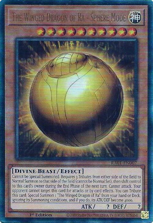 The Winged Dragon of Ra - Sphere Mode [RA01-EN007] Prismatic Ultimate Rare | Odin's Place