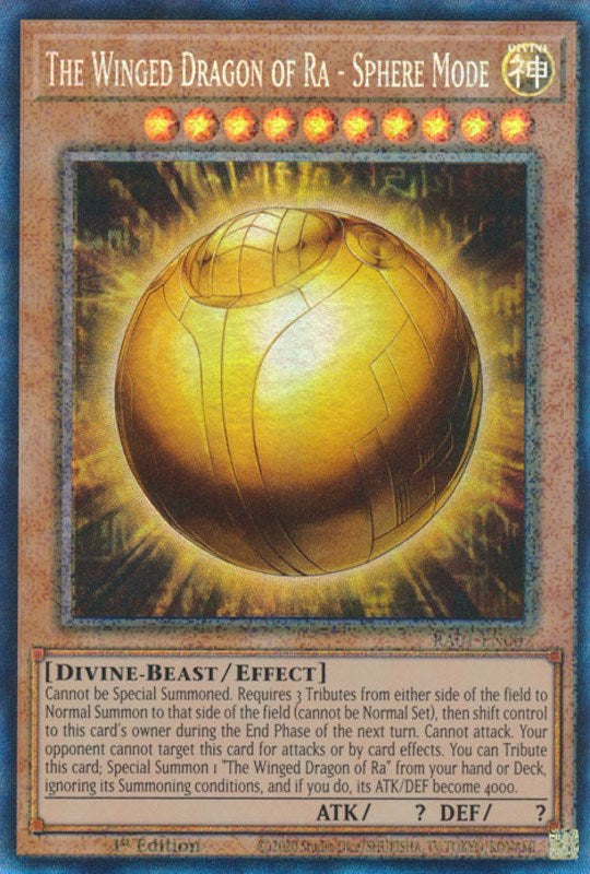 The Winged Dragon of Ra - Sphere Mode [RA01-EN007] Prismatic Collector's Rare | Odin's Place