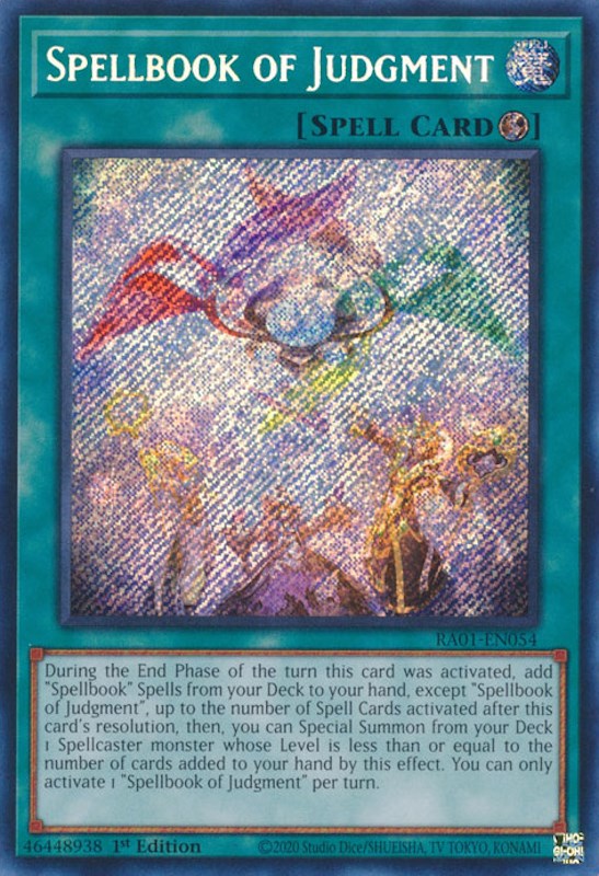 Spellbook of Judgment [RA01-EN054] Secret Rare | Odin's Place
