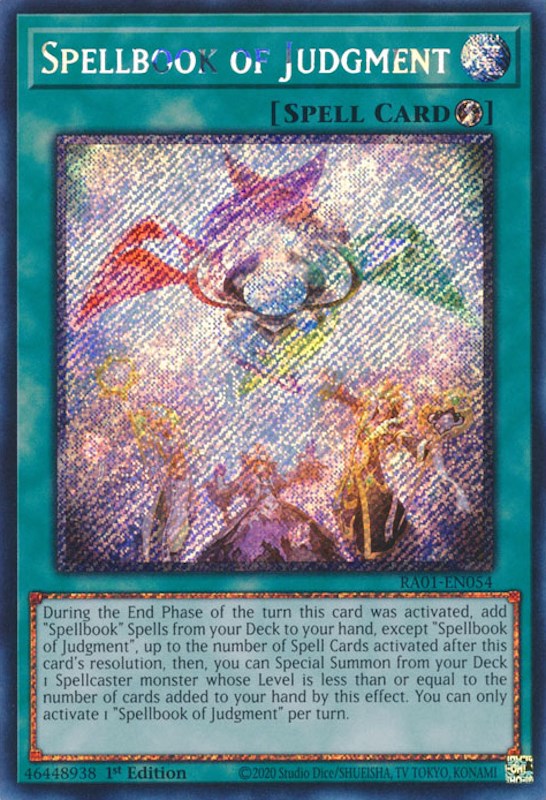 Spellbook of Judgment [RA01-EN054] Platinum Secret Rare | Odin's Place
