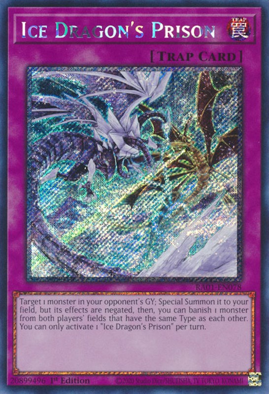 Ice Dragon's Prison [RA01-EN078] Platinum Secret Rare | Odin's Place