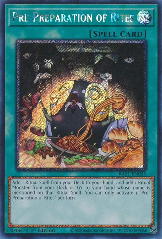 Pre-Preparation of Rites [RA01-EN055] Platinum Secret Rare | Odin's Place