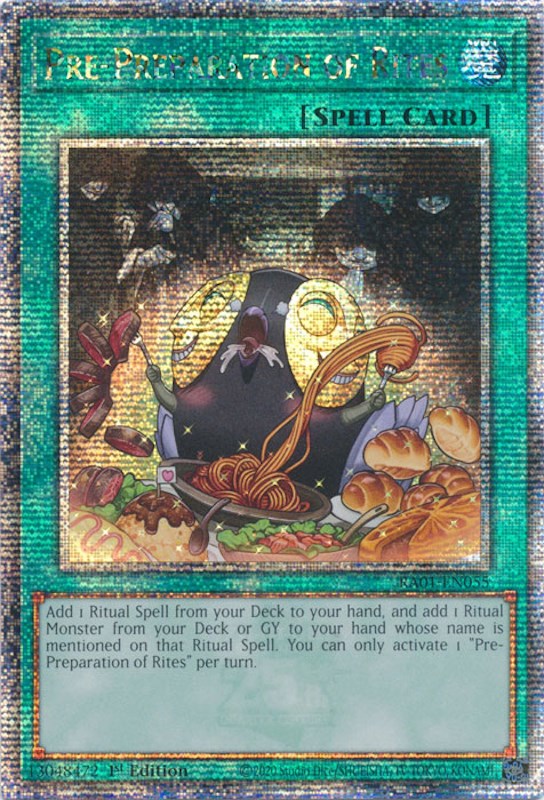 Pre-Preparation of Rites [RA01-EN055] Quarter Century Secret Rare | Odin's Place