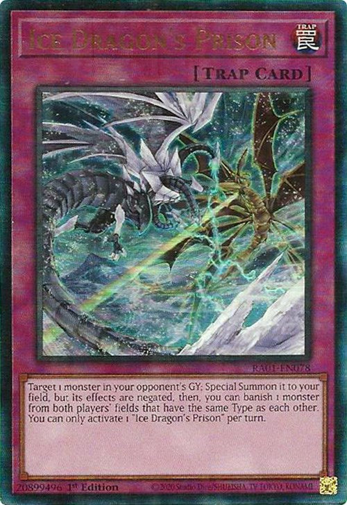Ice Dragon's Prison [RA01-EN078] Prismatic Ultimate Rare | Odin's Place