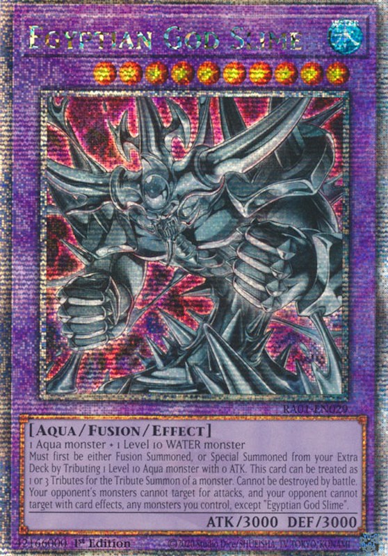 Egyptian God Slime [RA01-EN029] Quarter Century Secret Rare | Odin's Place