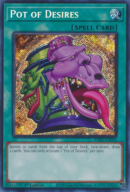 Pot of Desires [RA01-EN056] Secret Rare | Odin's Place