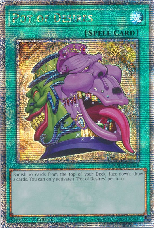 Pot of Desires [RA01-EN056] Quarter Century Secret Rare | Odin's Place