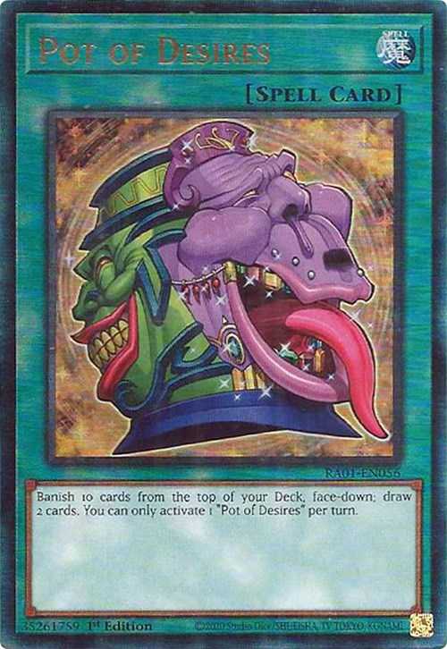 Pot of Desires [RA01-EN056] Prismatic Ultimate Rare | Odin's Place