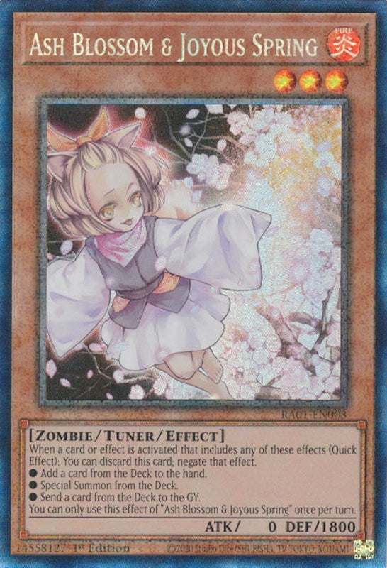 Ash Blossom & Joyous Spring [RA01-EN008] Prismatic Collector's Rare | Odin's Place