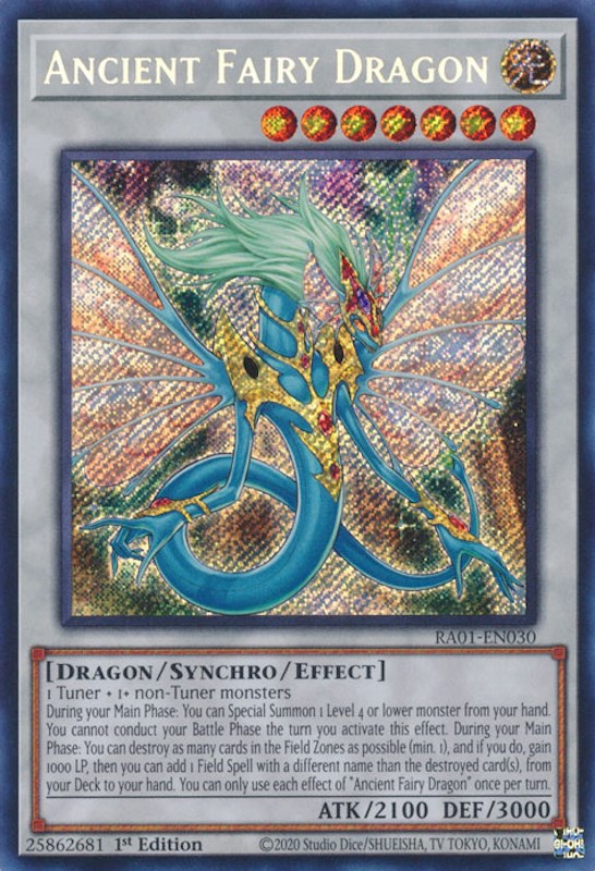 Ancient Fairy Dragon [RA01-EN030] Secret Rare | Odin's Place
