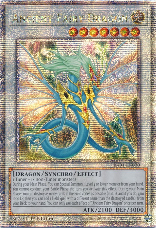 Ancient Fairy Dragon [RA01-EN030] Quarter Century Secret Rare | Odin's Place