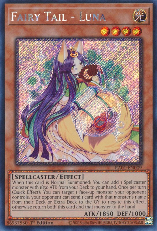 Fairy Tail - Luna [RA01-EN009] Platinum Secret Rare | Odin's Place