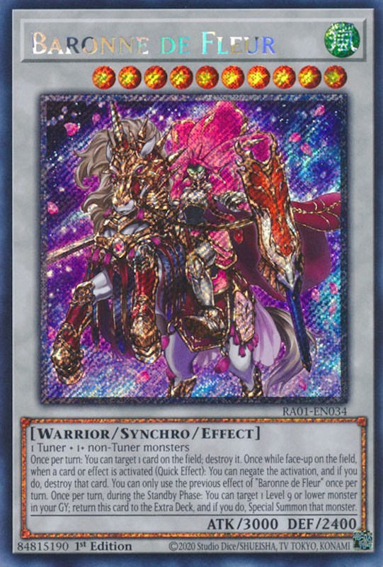 Baronne de Fleur [RA01-EN034] Platinum Secret Rare | Odin's Place