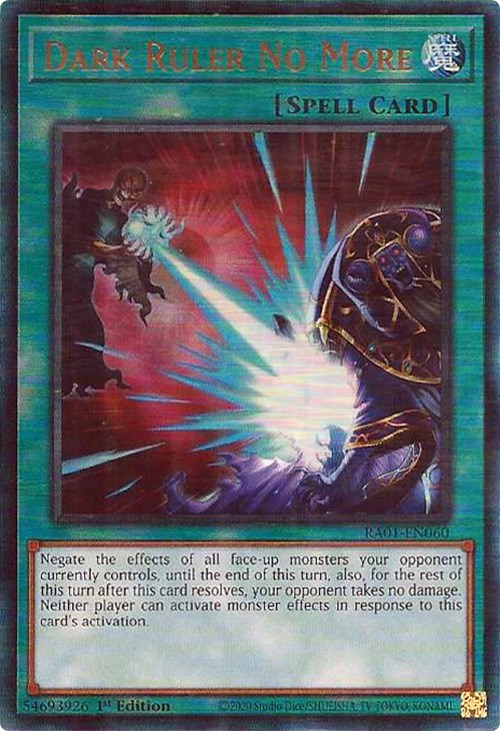 Dark Ruler No More [RA01-EN060] Prismatic Ultimate Rare | Odin's Place